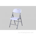 Silla plegable de plástico blanco